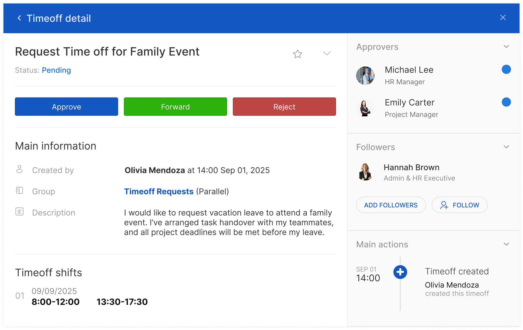 Rework Workflow Time-off Operations | Automate leave management workflows | Rework Platform